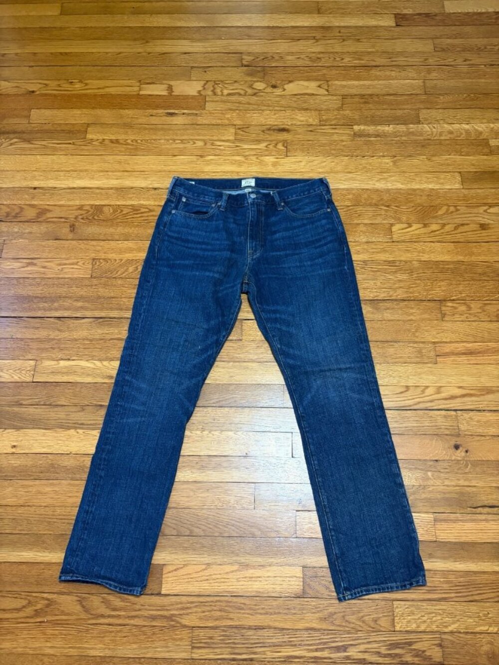 J Crew 1040 Jeans Men's Size 34x32 Straight Leg Dark Wash Blue Denim Pants